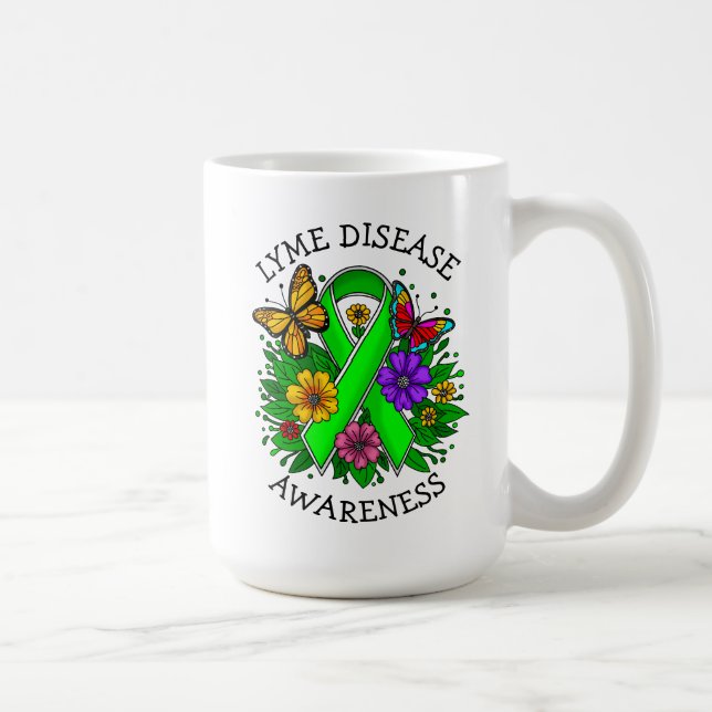 Mug Ruban de sensibilisation à la maladie de Lyme (Droite)