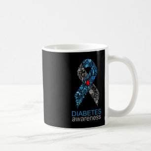 Mug Ruban de sensibilisation au diabète de la Journée