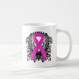 Mug Ruban de sensibilisation au rose chaud avec pâte à