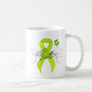Mug Ruban de sensibilisation au vert de chaux avec pap