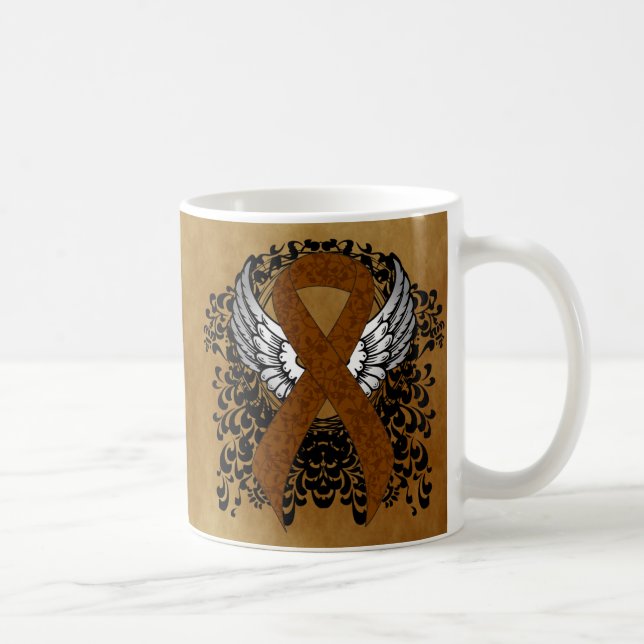 Mug Ruban de sensibilisation Brown avec ailes (Droite)