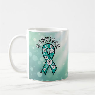 Mug Ruban de sensibilisation Survivor SA sarcelle