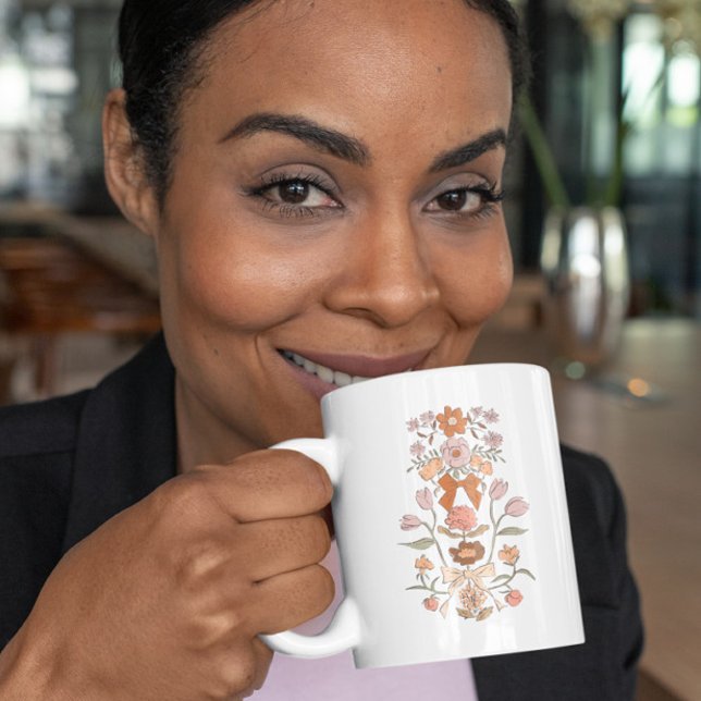 Mug Ruban Floral Boho en terre cuite (Créateur téléchargé)