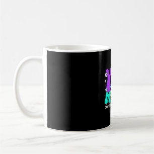 Mug Ruban sarcelle et violet de sensibilisation à la p