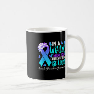 Mug Ruban sarcelle violet Soyez Gentil pour la prévent