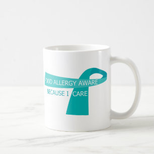 Mug Ruban turquoise de Teal de conscience d'allergie