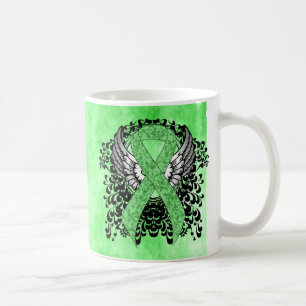 Mug Ruban vert clair avec ailes