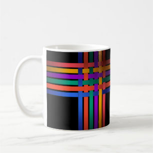 Mug Rubans en soie rayée sans fil abstrait