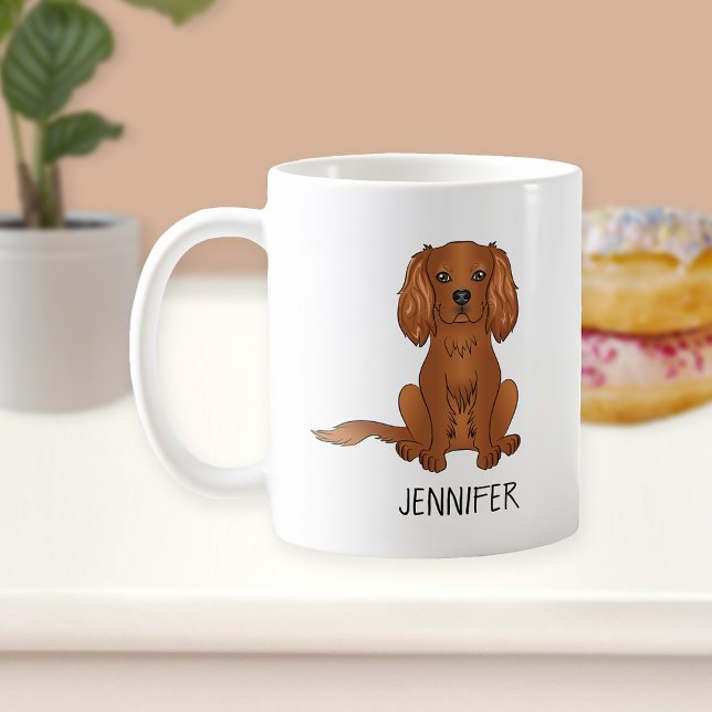Mug Ruby Cavalier King Charles Spaniel & Nom (Créateur téléchargé)