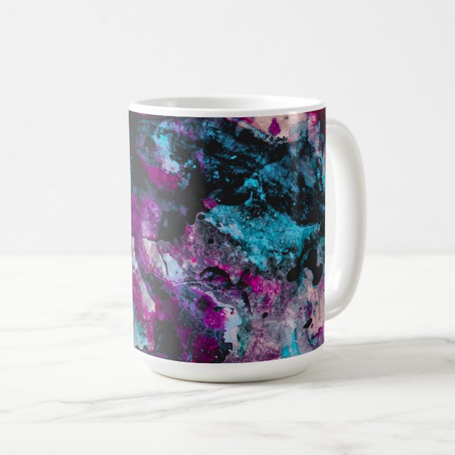 Mug Ruby et Sapphire Crystal Geode Abstrait (Devant droit)