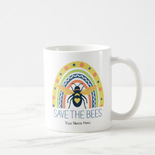 Mug Ruche Apiculteur Rétro Bio Abeille Arc-en-ciel