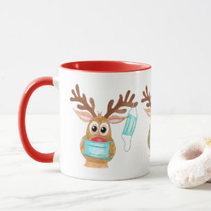 Mug Rudolph le renne masqué du visage