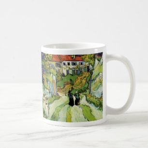 Mug Rue et escaliers du village d'Auvers, Figures