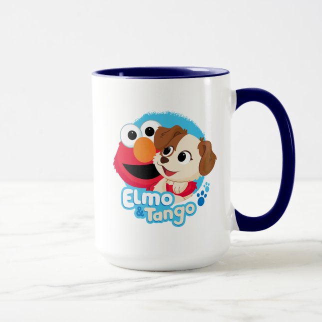 Mug Rue Sésame | Badge Elmo & Tango (Droite)