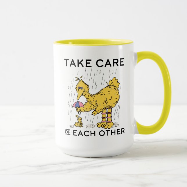 Mug Rue Sésame | Big Bird Prenez soin de vous (Droite)
