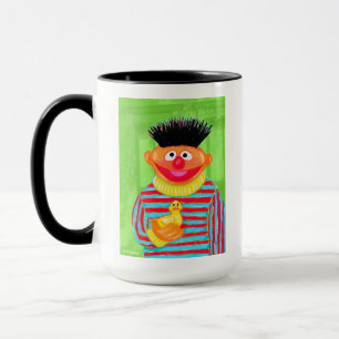 Mug Rue Sésame Ernie avec Duckie en caoutchouc
