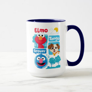 Mug Rue Sésame   Graphique du parc Elmo, Tango et Grov