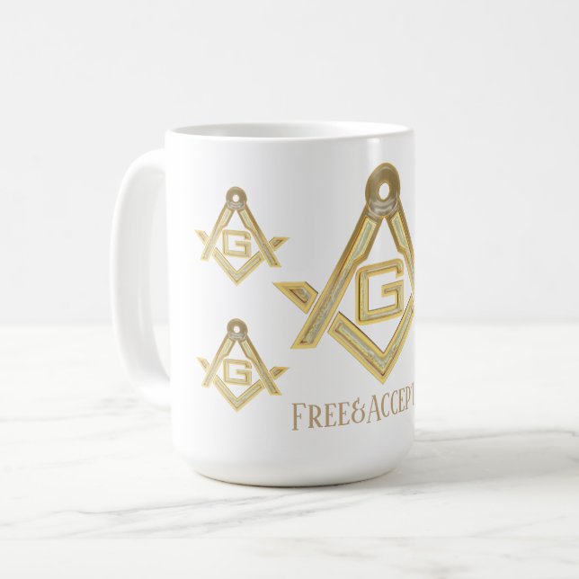 Mug Ruée d'or masonique (Devant gauche)