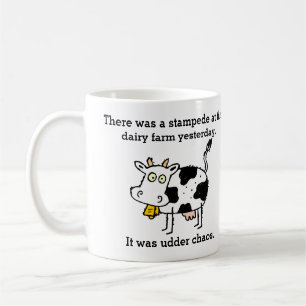 Mug Ruée drôle à la plaisanterie de vache à chaos 