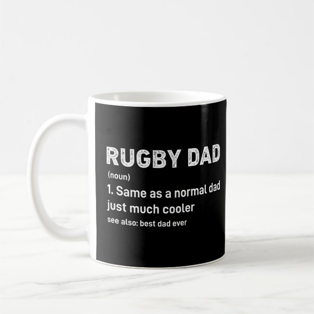 Mug Rugby Papa Drôle Définition (Gauche)