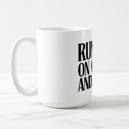 Mug Running on Coffee & Chaos – Funny Workday Classic