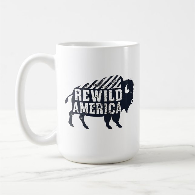 Mug Russe Vintage Rewild America Bison (Gauche)