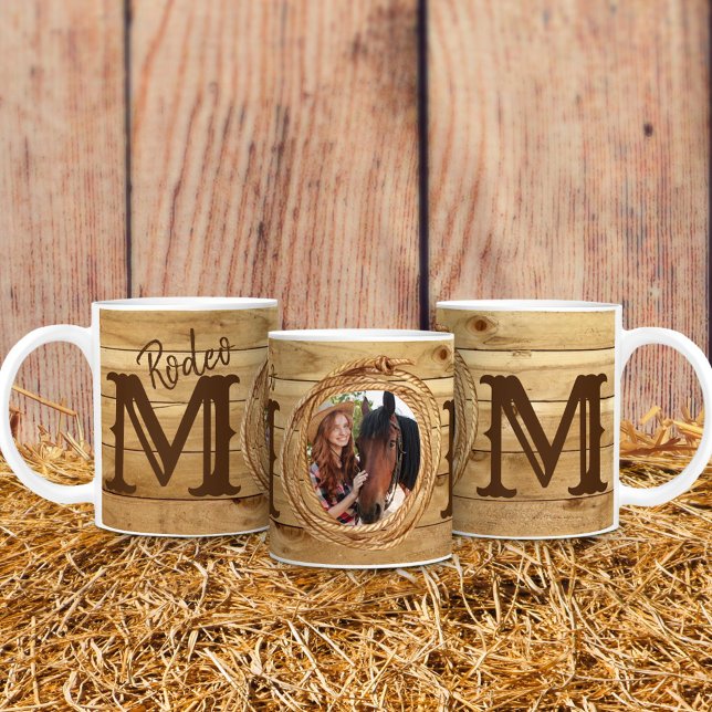 Mug Russe Western Rodeo Maman Photo (Créateur téléchargé)
