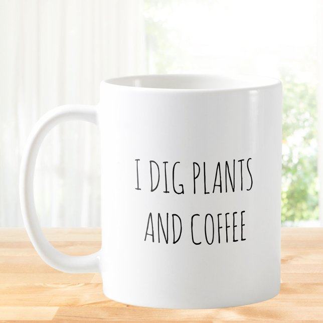 Mug Rustic Cute Plante Caffeine Pun plaisanteries Drôl (In situ)
