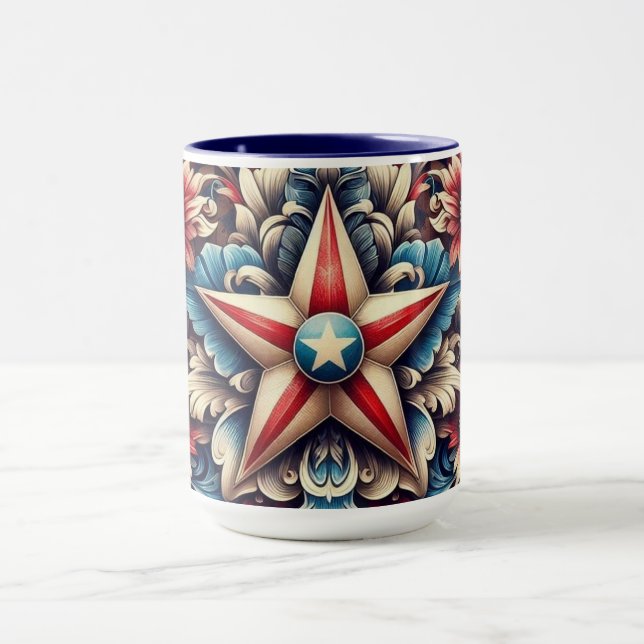 Mug rustic/vintage USA/patriotic (Centre)