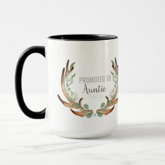 Mug Rustique Antler & verdure promu à Tante