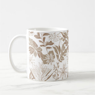 Mug Rustique Fleur sauvage en terre cuite Boho Printem