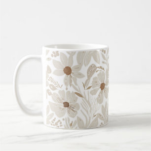 Mug Rustique Fleur sauvage en terre cuite Boho Printem