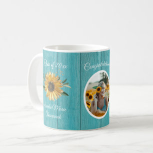 Mug Rustique Turquoise Bleu Barne Bois