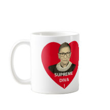 Ruth Bader Ginsburg Diva Suprême teintée Coeur Rou