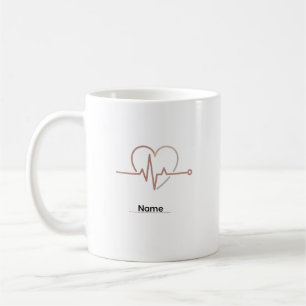Mug Rythme du battement de cœur Minimaliste