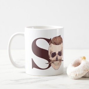 Mug S est pour Skeleton   Hipster Skeleton