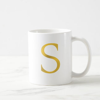 Mug S | Musique aux lettres blanche et or