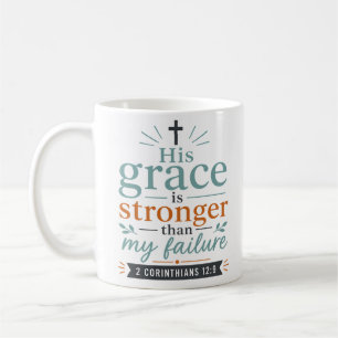 Mug Sa Grâce Est Plus Forte Que Ma Citation Biblique D