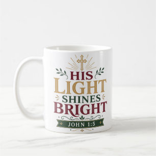 Mug Sa lumière brille Citation de l'Écriture du matin