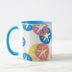 Mug Sable Dollar Jaune Rouge Bleu Motif
