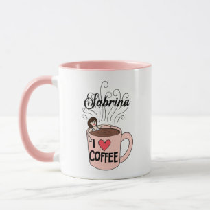 Mug Sabrina aime le café