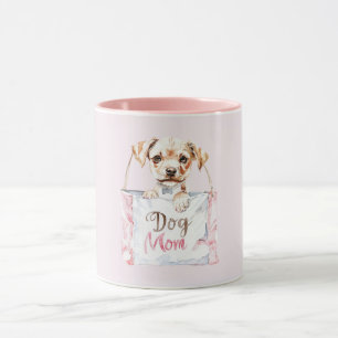 Mug Sac de maman de chien rose blush