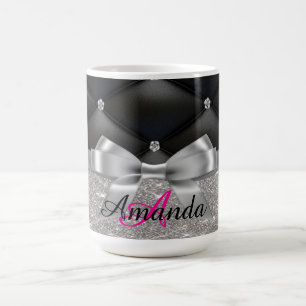 Mug Sac électronique monogramme noir parties scintilla