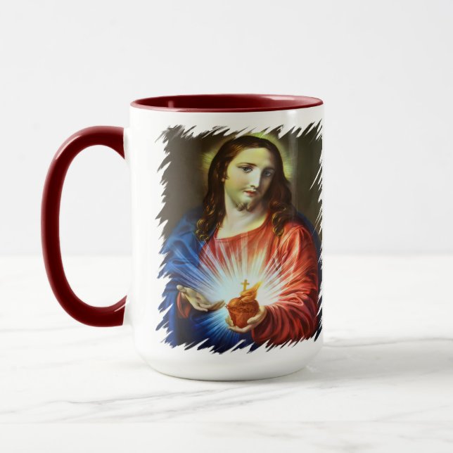 Mug Sacred Heart of Jesus Catholic Batoni (Gauche)