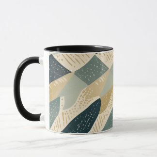 Mug Sage Coastal Batik Parang Inspiré Géométrique