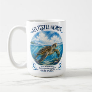 Mug Sagesse de la tortue de mer sous les vagues
