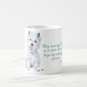 Mug Sagesse de Westie - Le chien moyen est une personn