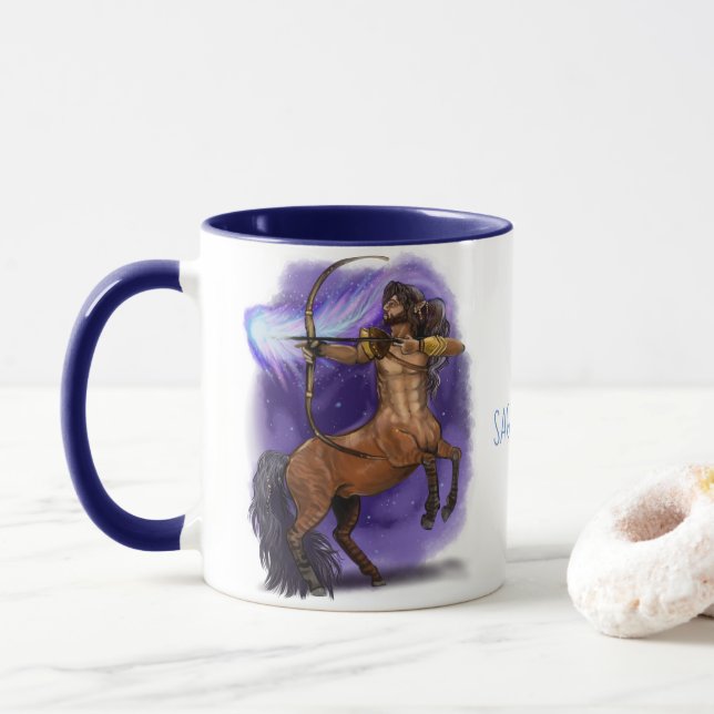 Mug Saggitarius signe zodiaque (Avec donut)