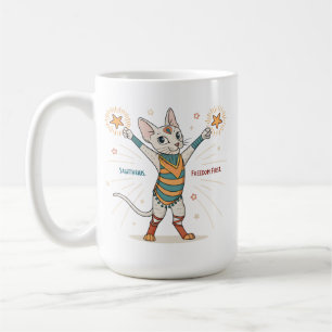 Mug Sagittaire Art Zodiaque Chat Liberté D'abord