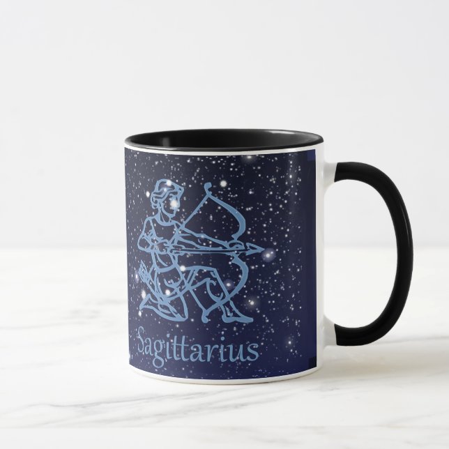 Mug Sagittarius Constellation & Zodiac Signe avec étoi (Droite)